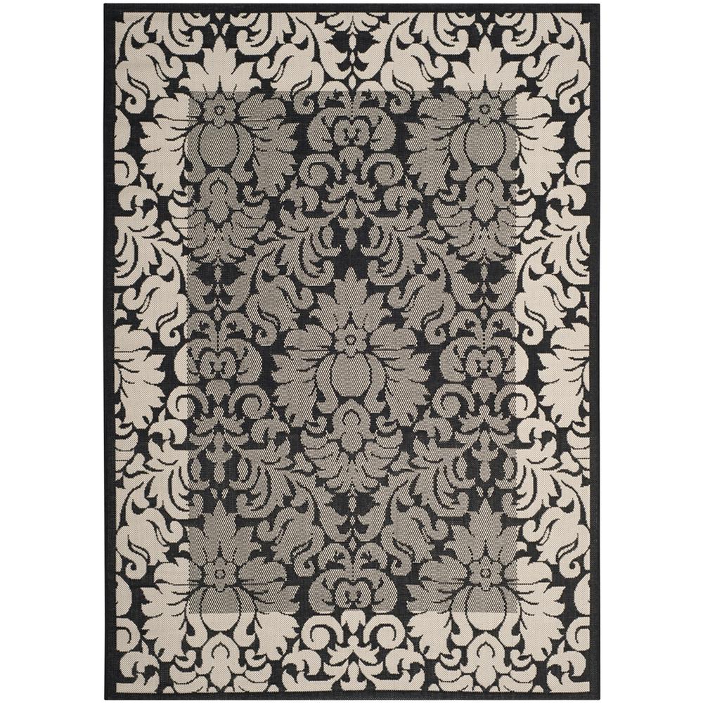 COURTYARD, BLACK / SAND, 6'-7" X 6'-7" Square, Area Rug, CY2727-3908-7SQ. Picture 1