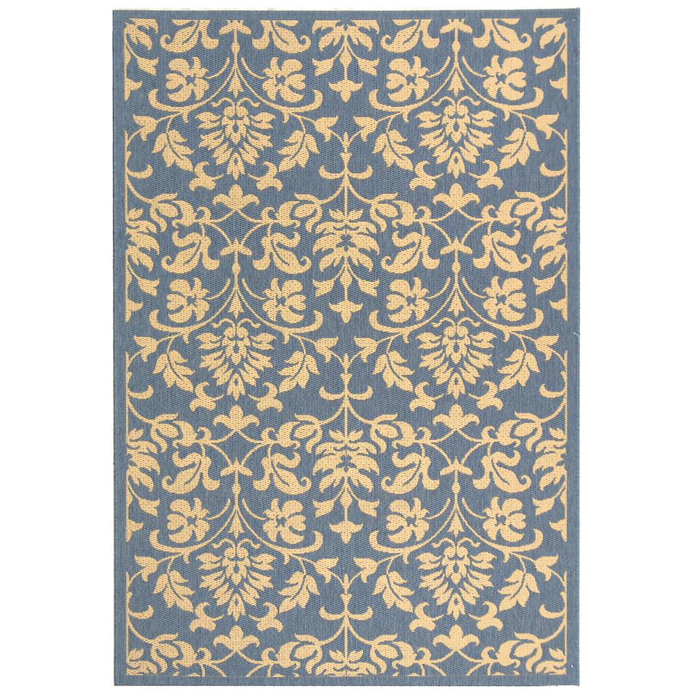 COURTYARD, BLUE / NATURAL, 8' X 11', Area Rug, CY3416-3103-8. Picture 1