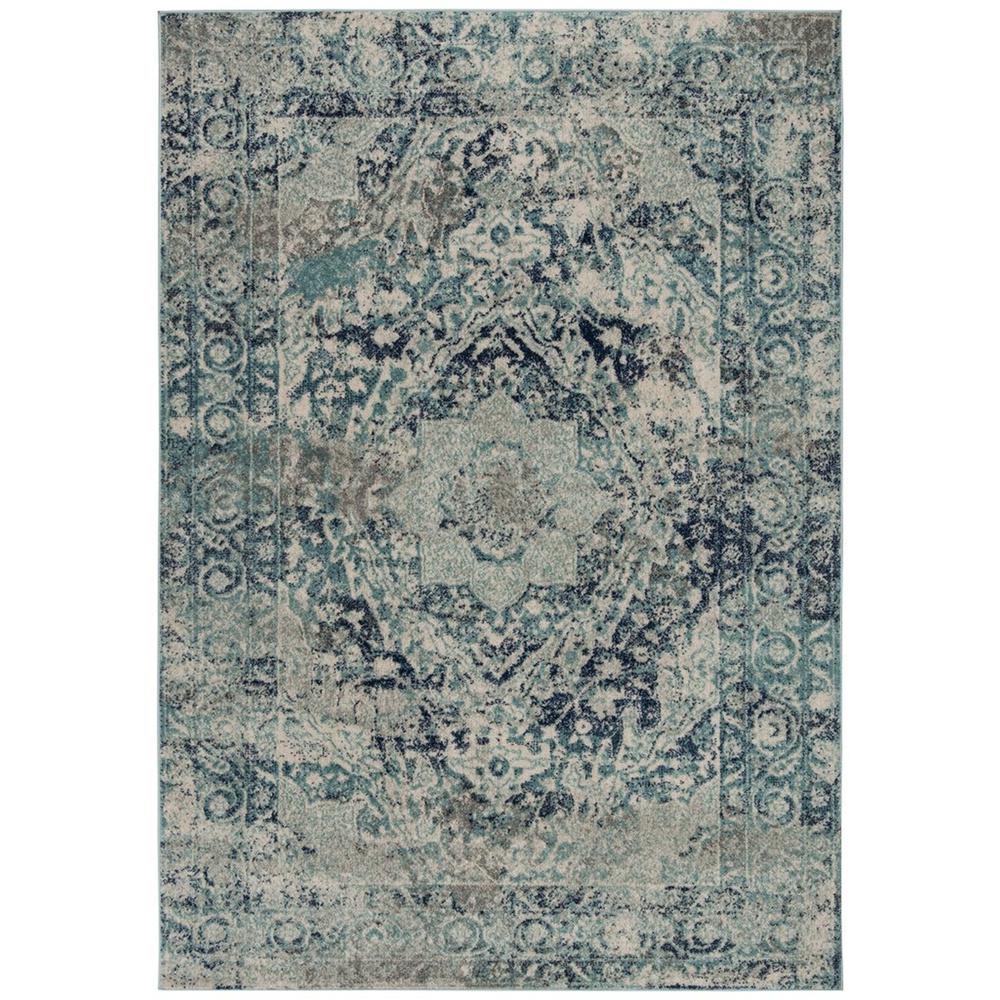 MADISON, IVORY / BLUE, 5'-3" X 7'-6", Area Rug, MAD152M-5. Picture 1