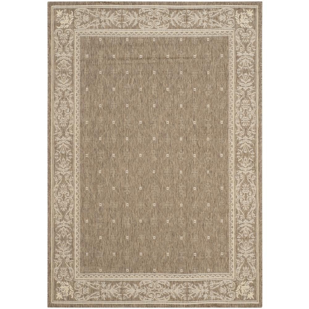 COURTYARD, BROWN / NATURAL, 7'-10" X 7'-10" Round, Area Rug, CY2326-3009-8R. Picture 1