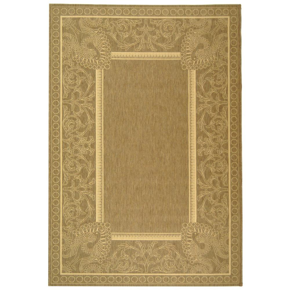 COURTYARD, BROWN / NATURAL, 6'-7" X 6'-7" Square, Area Rug, CY2965-3009-7SQ. Picture 1