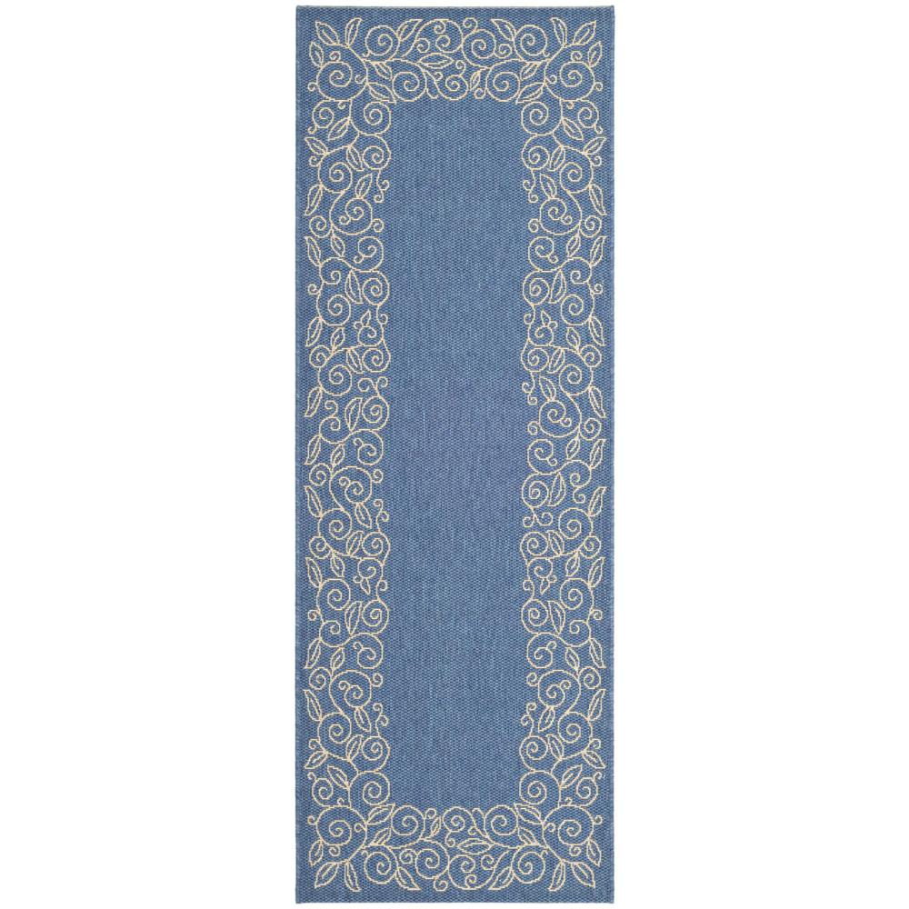 COURTYARD, BLUE / BEIGE, 7'-10" X 7'-10" Square, Area Rug, CY5139C-8SQ. Picture 1