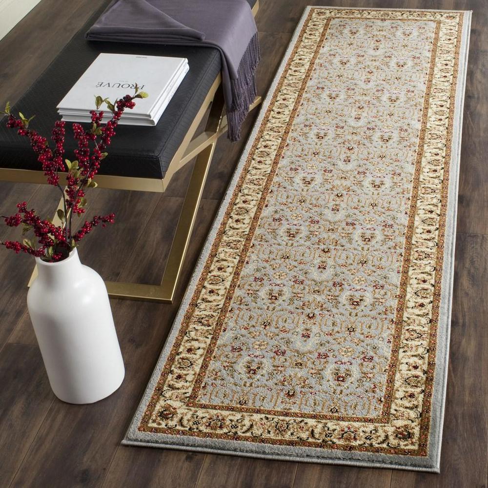 LYNDHURST, LIGHT BLUE / IVORY, 2'-3" X 22', Area Rug. The main picture.