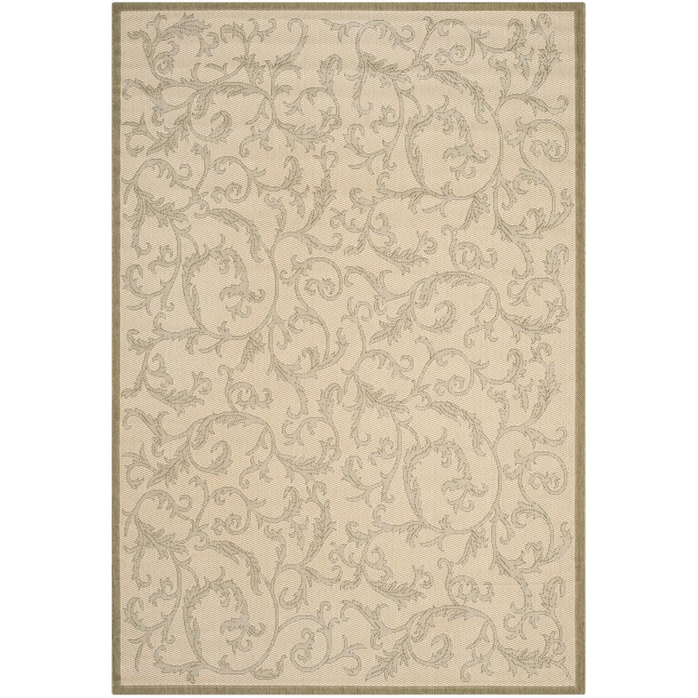 COURTYARD, NATURAL / OLIVE, 7'-10" X 7'-10" Square, Area Rug, CY2653-1E01-8SQ. Picture 1