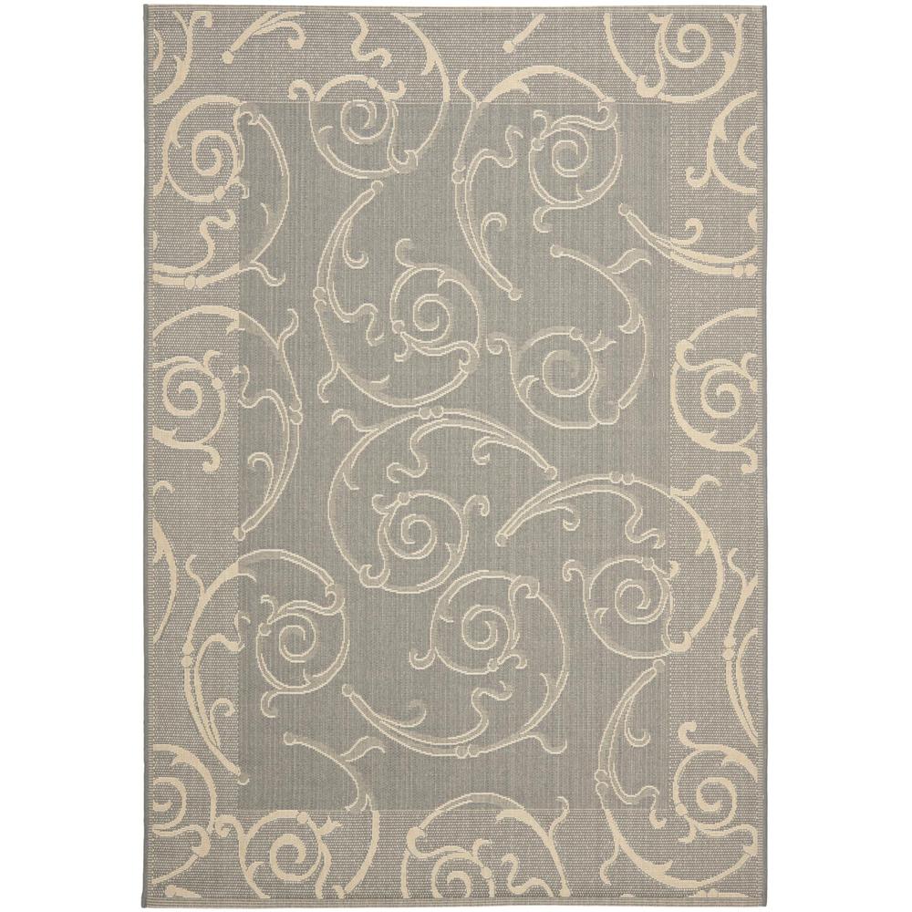 COURTYARD, GREY / NATURAL, 7'-10" X 7'-10" Square, Area Rug, CY2665-3606-8SQ. Picture 1