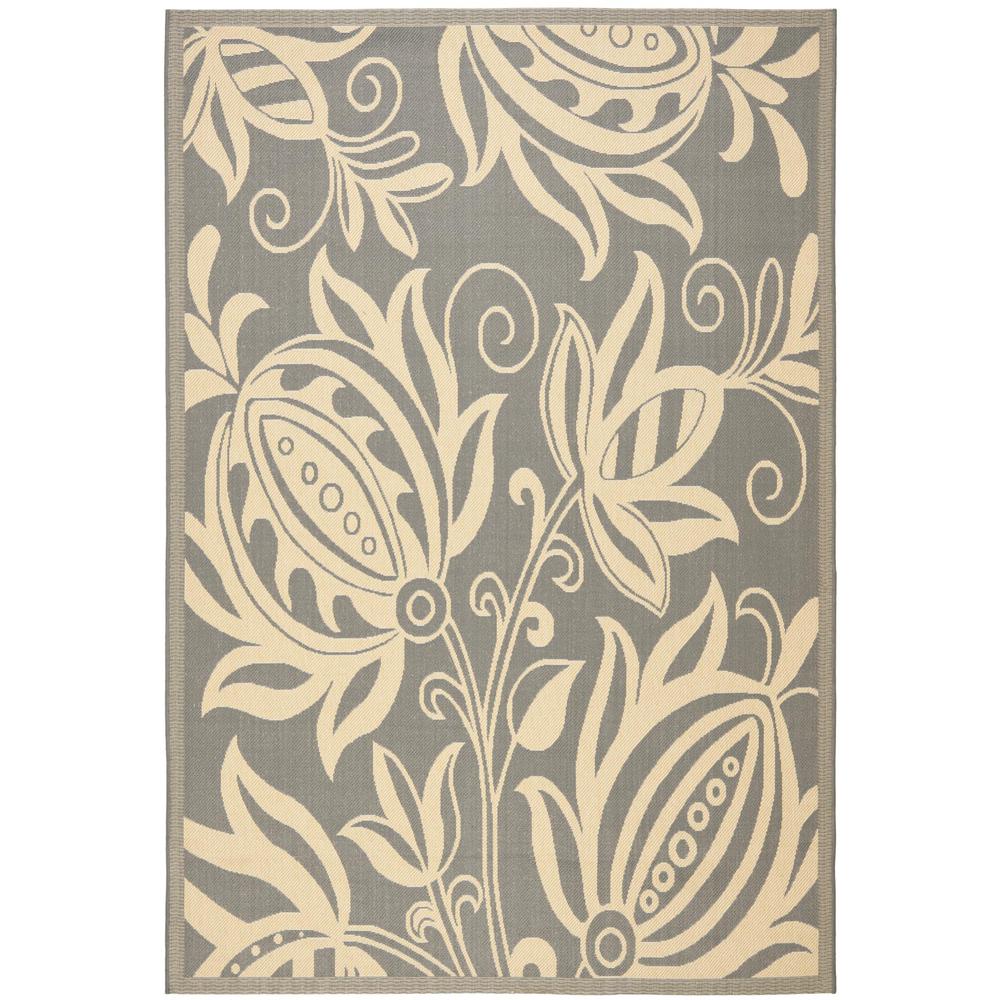 COURTYARD, GREY / NATURAL, 7'-10" X 7'-10" Square, Area Rug, CY2961-3606-8SQ. Picture 1