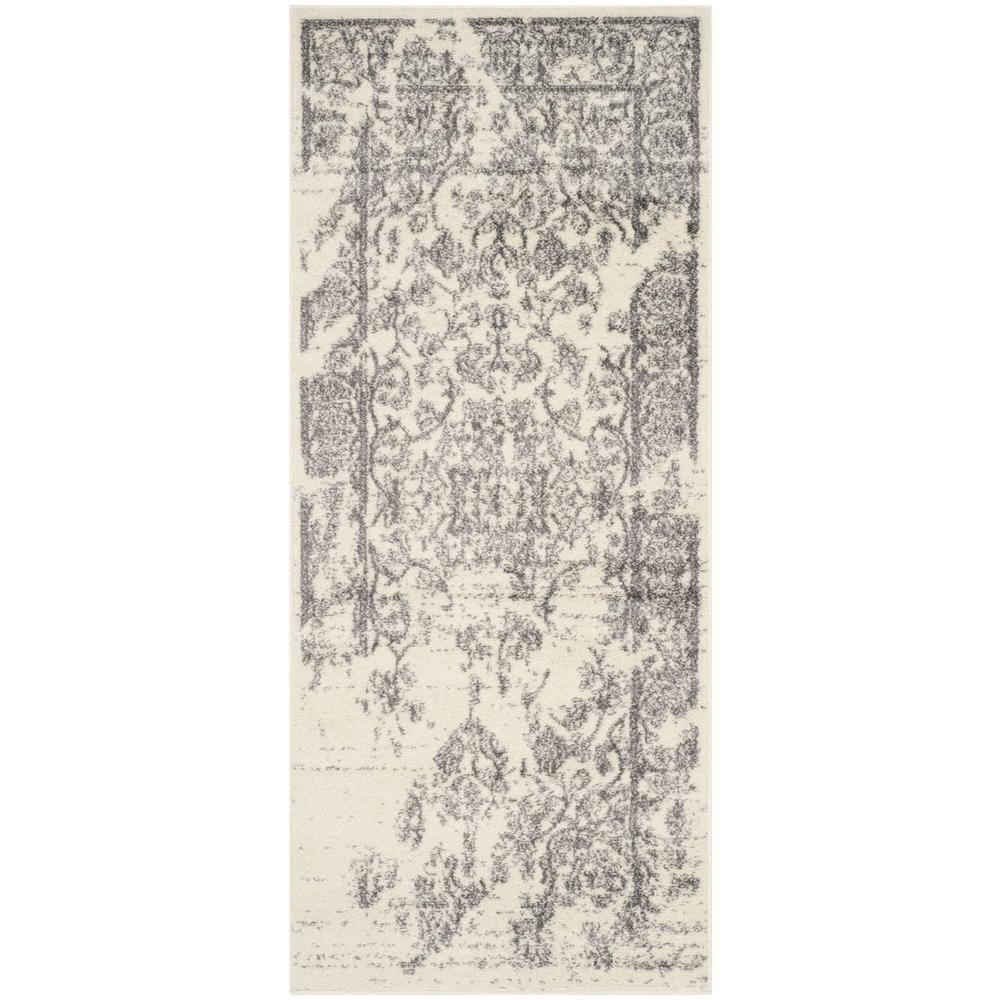 Adirondack, IVORY / SILVER, 2'-6" X 12', Area Rug, ADR101B-212. Picture 1
