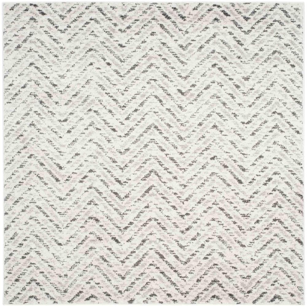 Adirondack, IVORY / CHARCOAL, 6' X 6' Square, Area Rug, ADR104N-6SQ. Picture 1