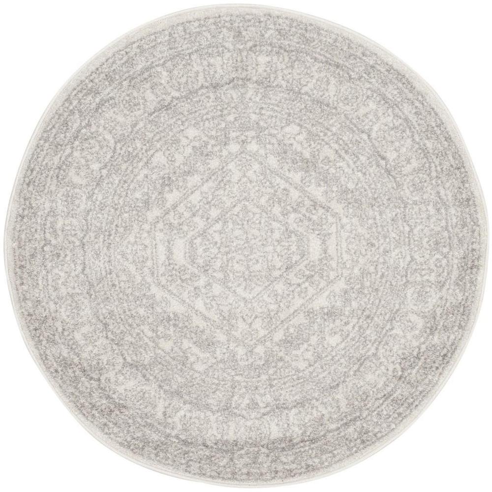 Adirondack, IVORY / SILVER, 4' X 4' Round, Area Rug, ADR108B-4R. Picture 1