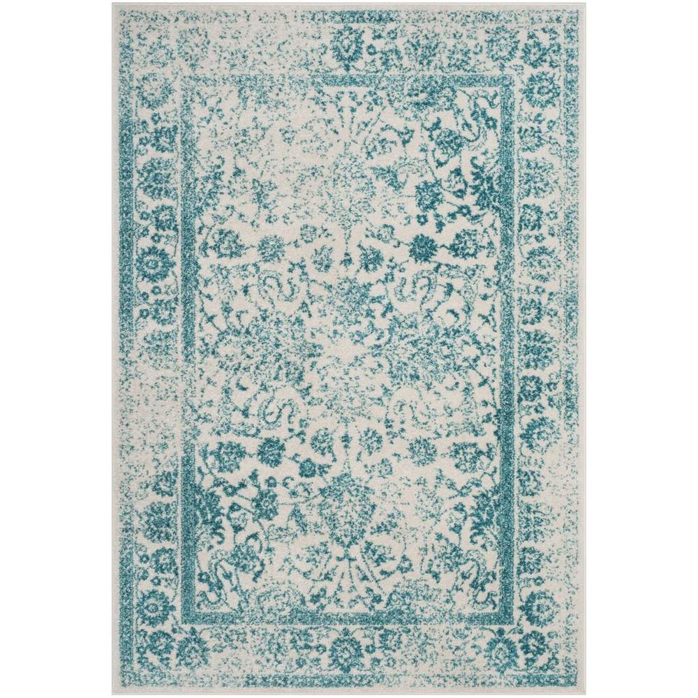 Adirondack, IVORY / TEAL, 4' X 6', Area Rug, ADR109D-4. Picture 1