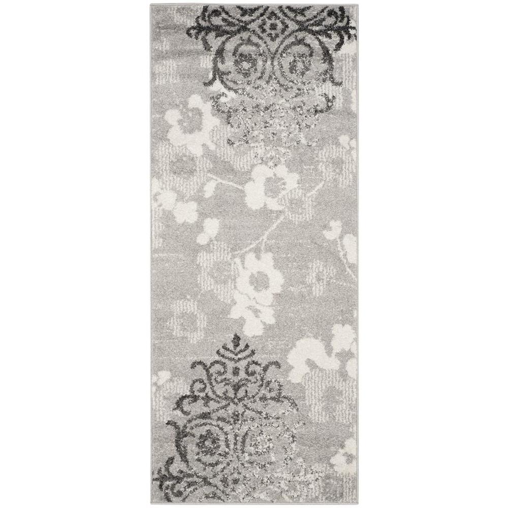 Adirondack, SILVER / IVORY, 2'-6" X 12', Area Rug, ADR114B-212. Picture 1