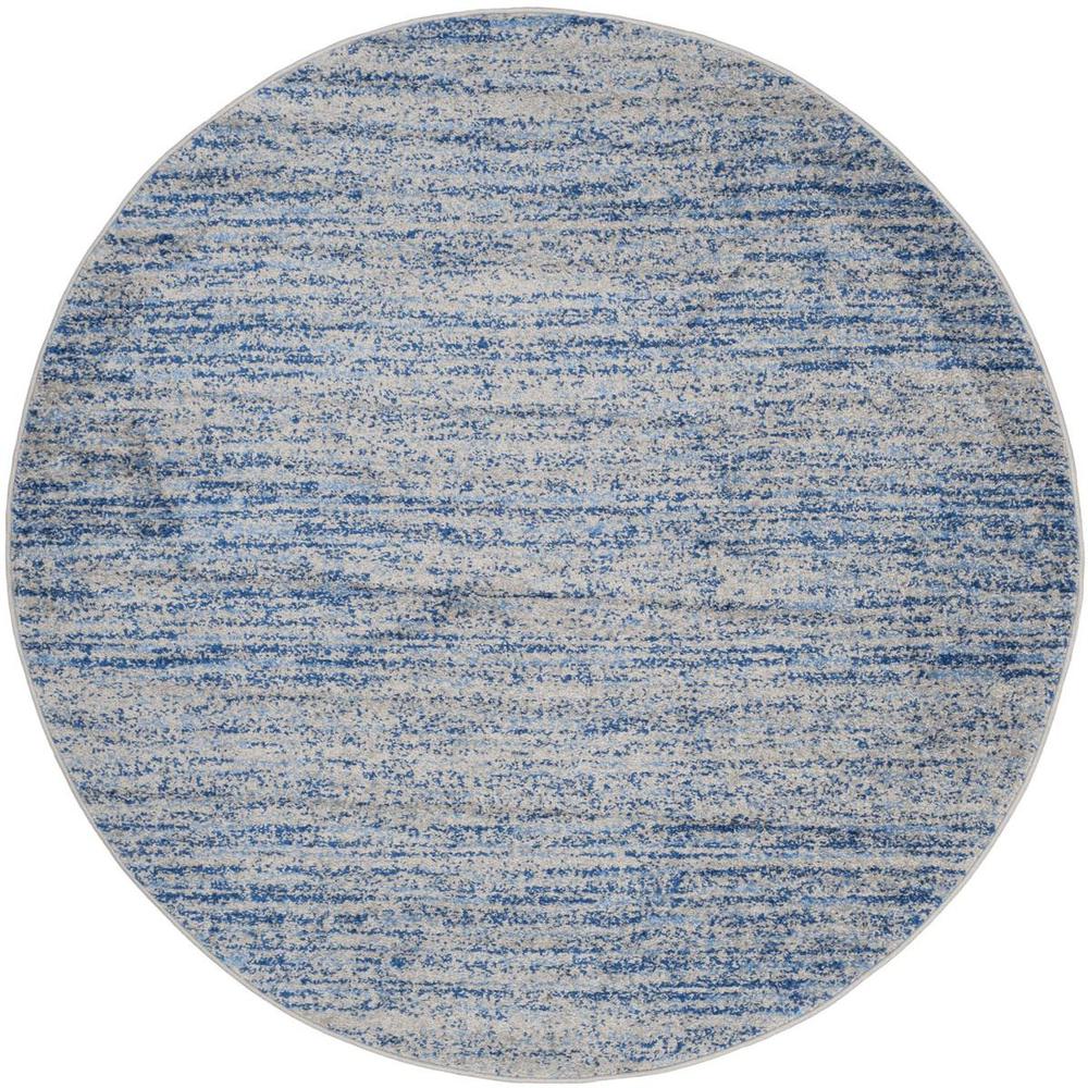 Adirondack, BLUE / SILVER, 6' X 6' Round, Area Rug, ADR117D-6R. Picture 1