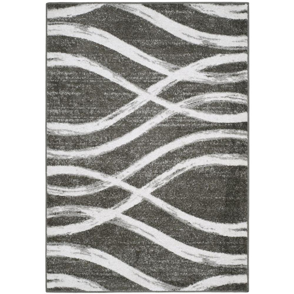 Adirondack, CHARCOAL / IVORY, 4' X 6', Area Rug, ADR125R-4. Picture 1