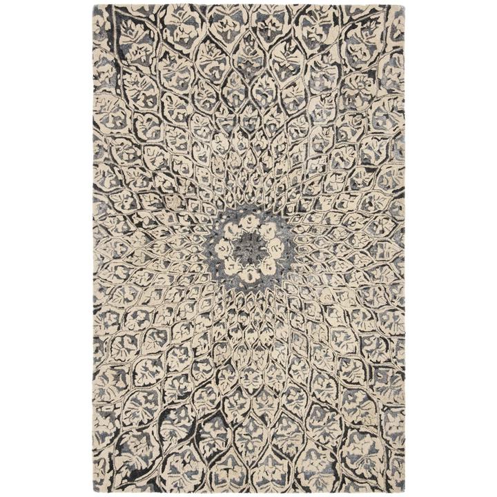 ALR-ALLURE, IVORY / CHARCOAL, 5' X 8', Area Rug. Picture 1
