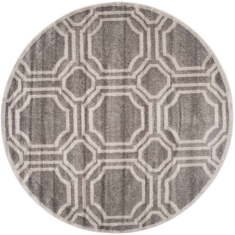 AMHERST, GREY / LIGHT GREY, 7' X 7' Round, Area Rug, AMT411C-7R. The main picture.