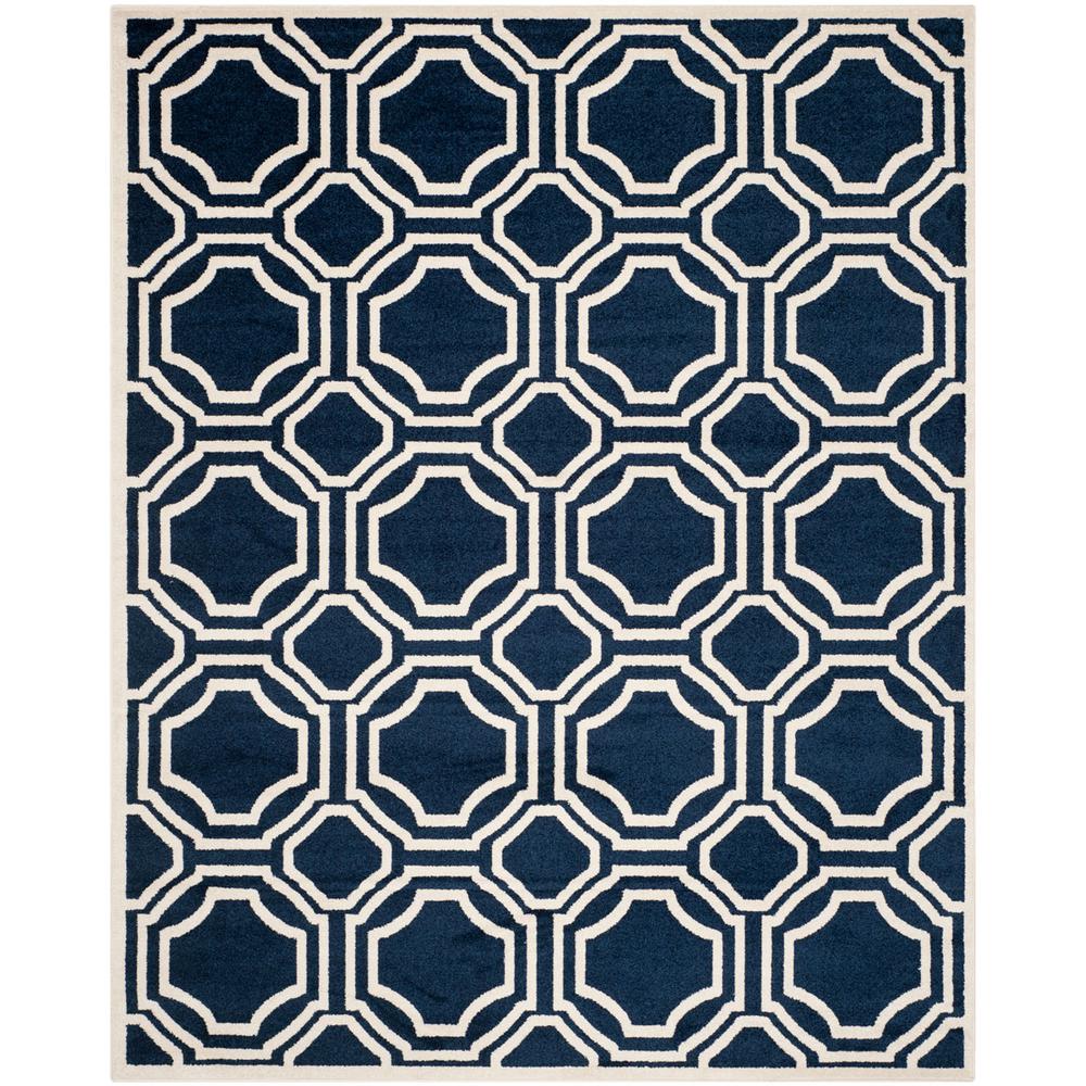 AMHERST, NAVY / IVORY, 8' X 10', Area Rug, AMT411P-8. Picture 1