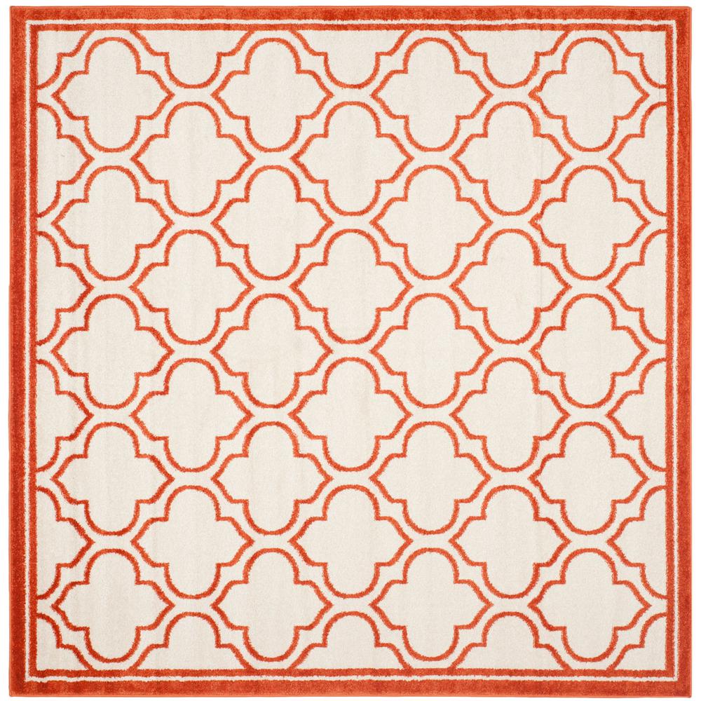 AMHERST, IVORY / ORANGE, 7' X 7' Square, Area Rug, AMT412F-7SQ. Picture 1