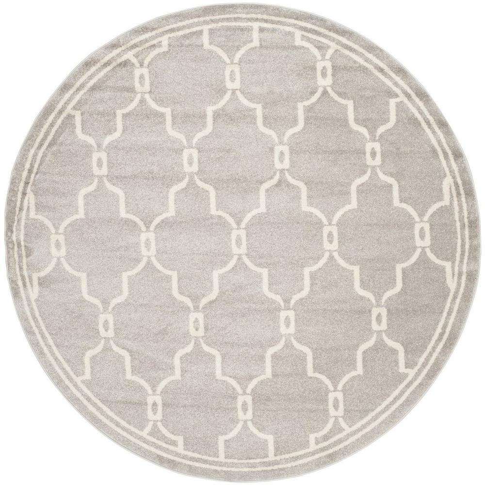 AMHERST, LIGHT GREY / IVORY, 7' X 7' Round, Area Rug, AMT414B-7R. Picture 1