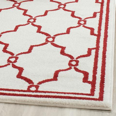 AMHERST, IVORY / RED, 4' X 6', Area Rug. Picture 2