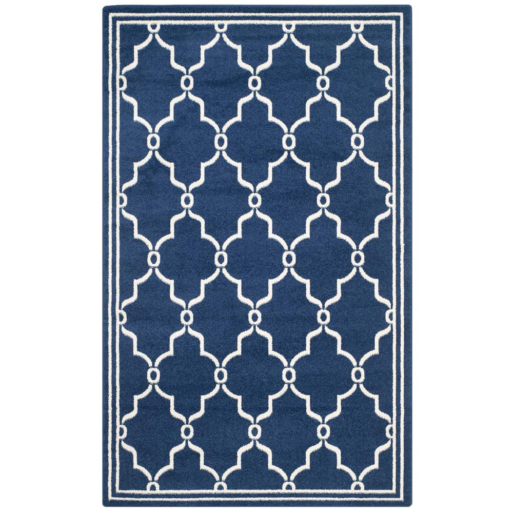 AMHERST, NAVY / BEIGE, 4' X 6', Area Rug, AMT414P-4. Picture 1