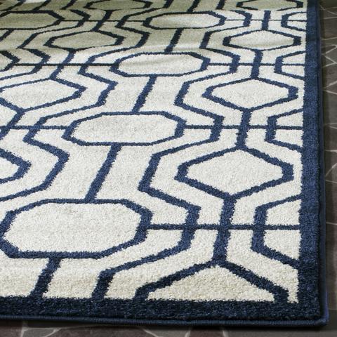 AMHERST, IVORY / NAVY, 4' X 6', Area Rug, AMT416M-4. Picture 2