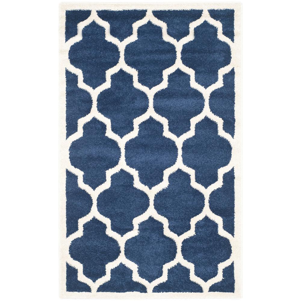 AMHERST, NAVY / BEIGE, 3' X 5', Area Rug. Picture 1
