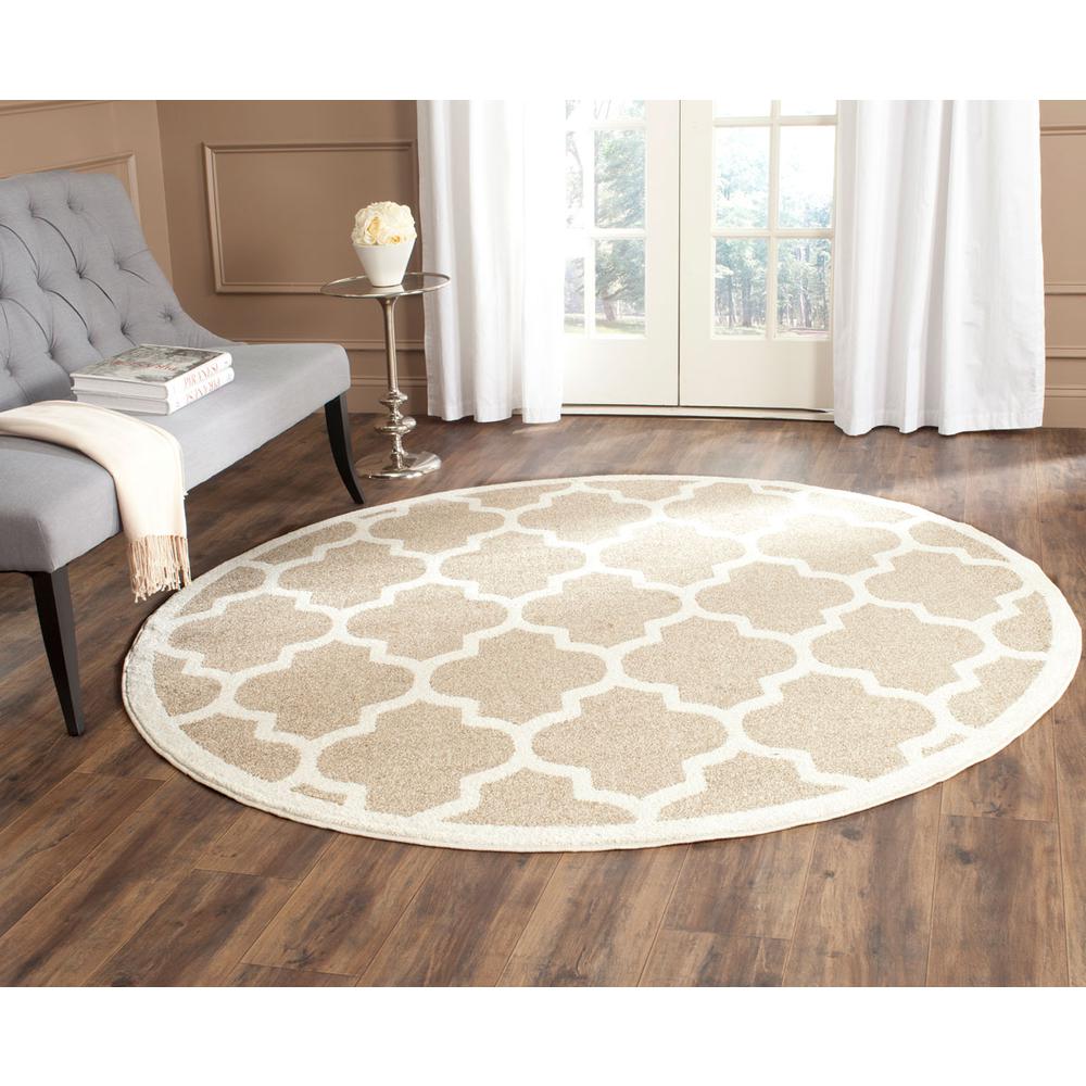 AMHERST, WHEAT / BEIGE, 9' X 9' Round, Area Rug, AMT420S-9R. Picture 1