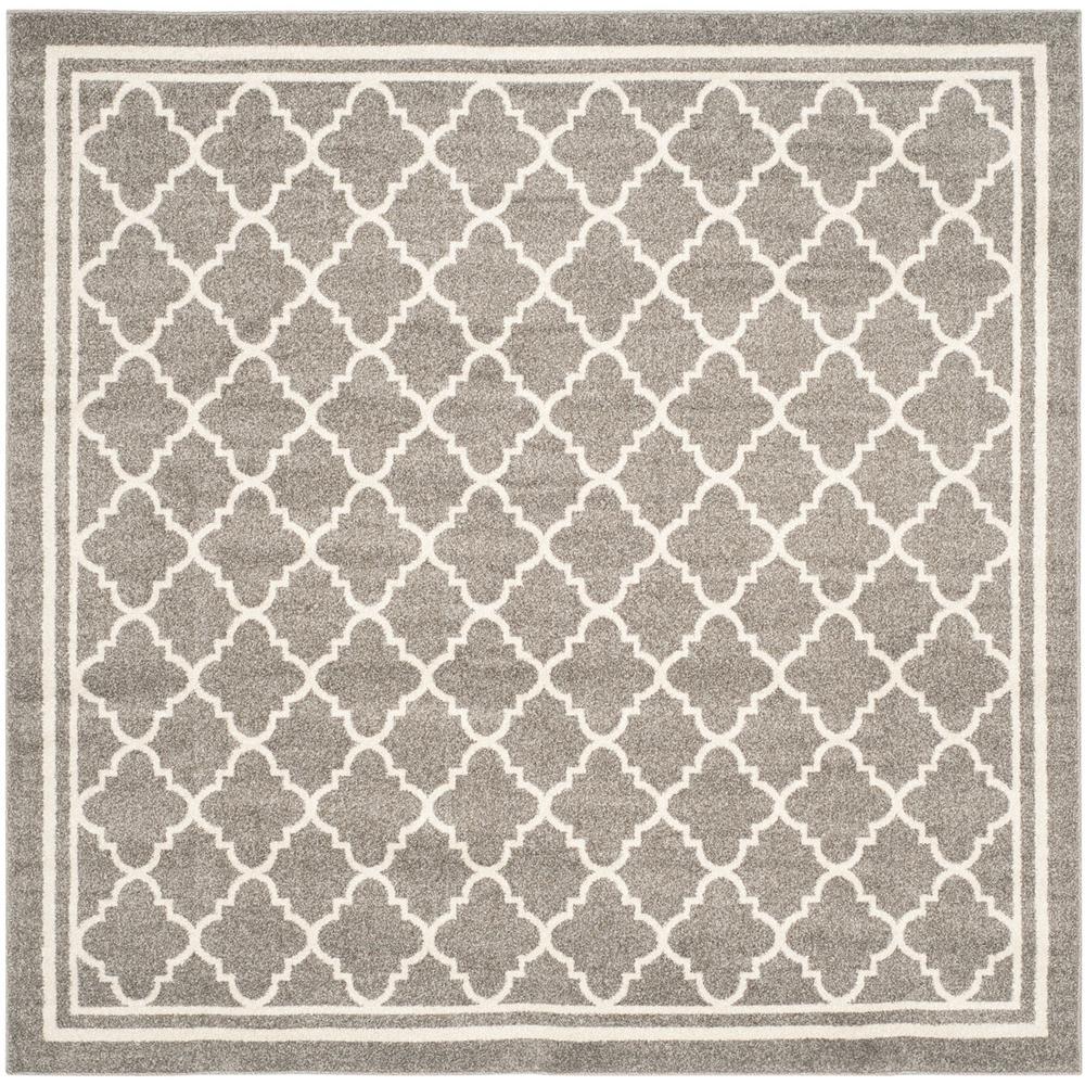 AMHERST, DARK GREY / BEIGE, 7' X 7' Square, Area Rug, AMT422R-7SQ. The main picture.