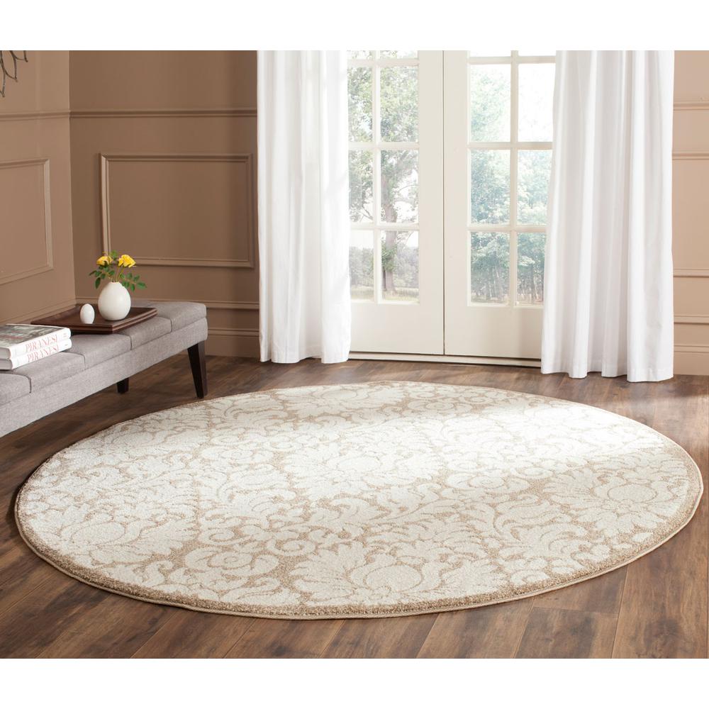 AMHERST, WHEAT / BEIGE, 9' X 9' Round, Area Rug, AMT427S-9R. Picture 1