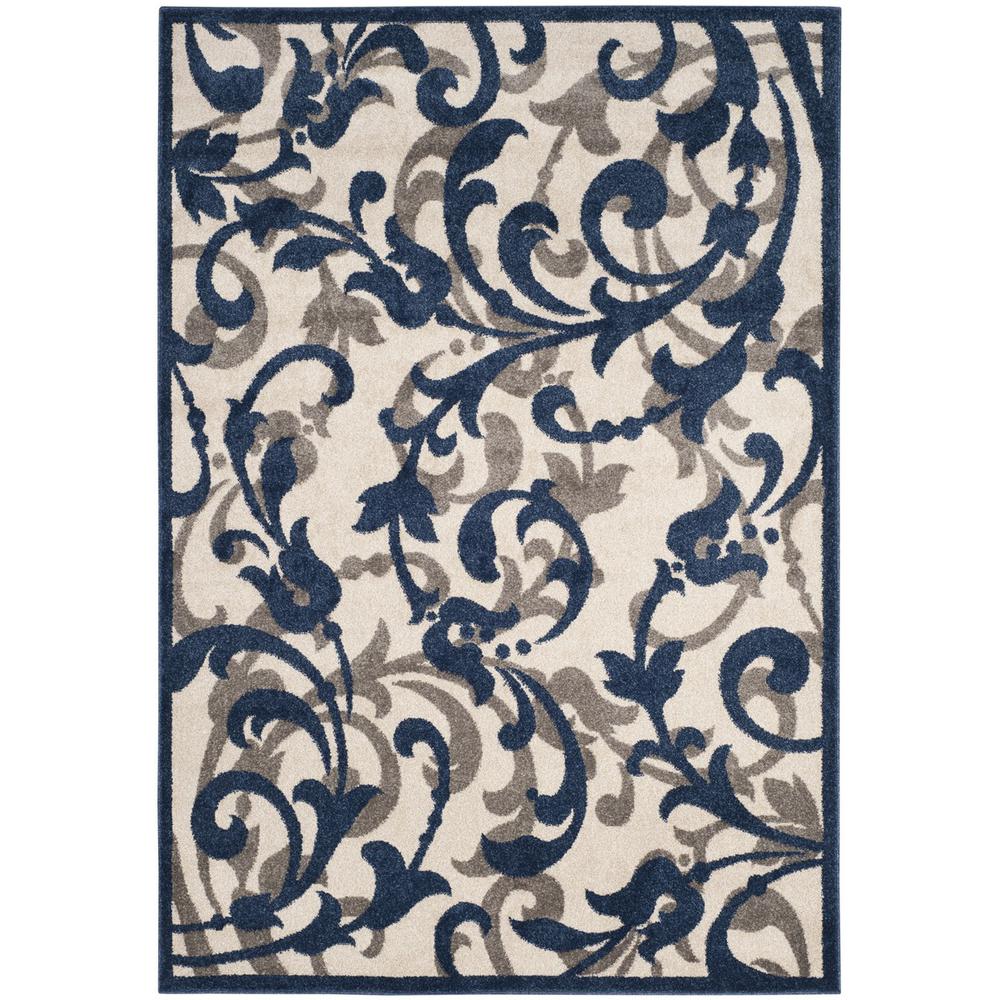 AMHERST, IVORY / NAVY, 4' X 6', Area Rug, AMT428M-4. Picture 1