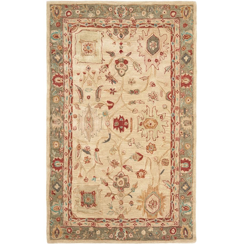 ANATOLIA, BEIGE / GREEN, 4' X 6', Area Rug, AN511A-4. Picture 1