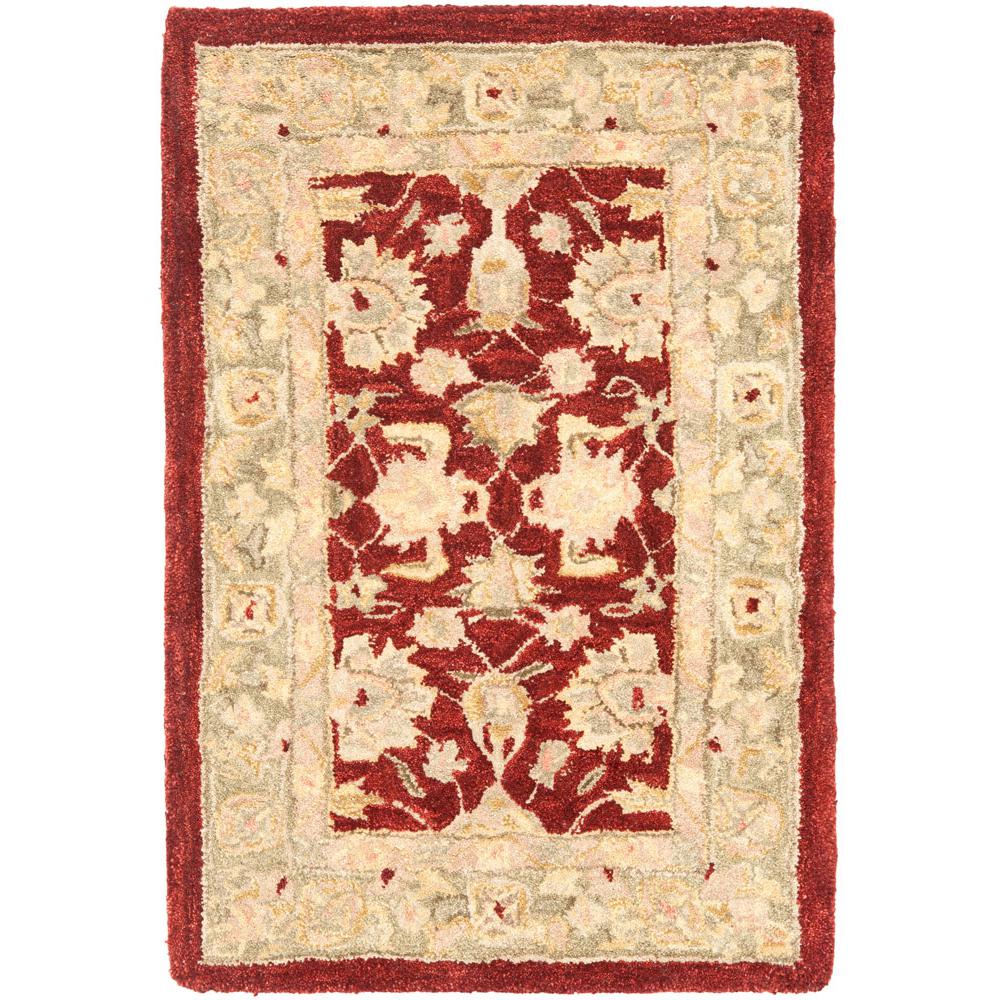ANATOLIA, RED / MOSS, 2' X 3', Area Rug. Picture 1