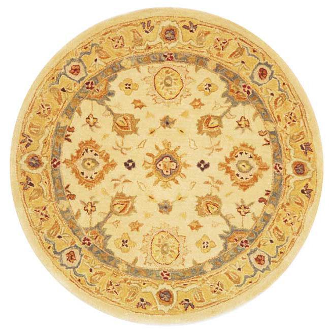 ANATOLIA, IVORY / GOLD, 6' X 6' Round, Area Rug, AN546B-6R. Picture 1