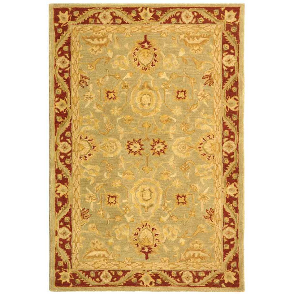 ANATOLIA, LIGHT GREEN / RED, 5' X 8', Area Rug. Picture 1