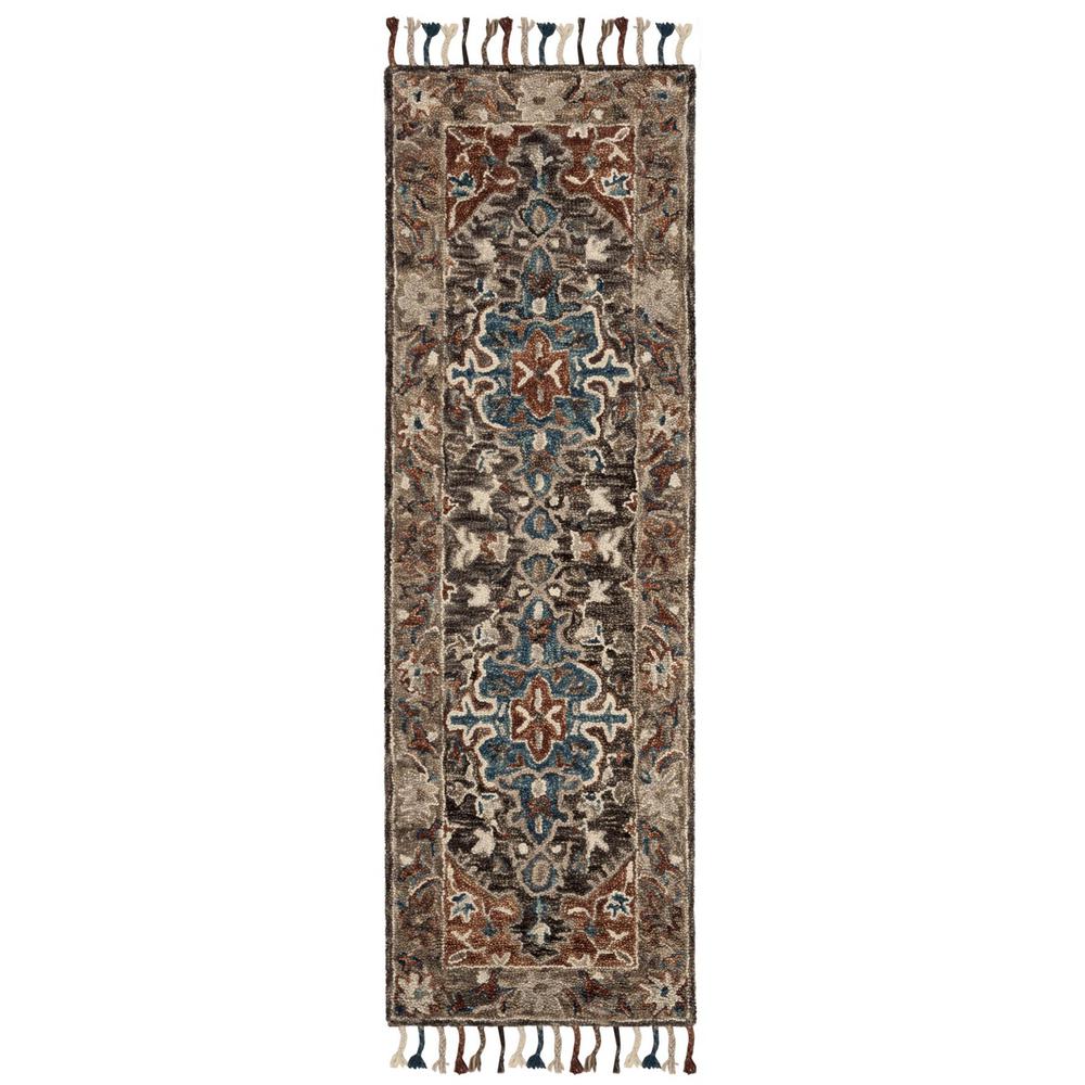 ASPEN, CHARCOAL / LIGHT BROWN, 2'-3" X 5', Area Rug. Picture 1