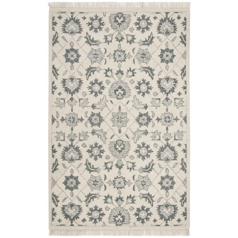 ASPEN, GREEN / GREY, 5' X 8', Area Rug. Picture 1