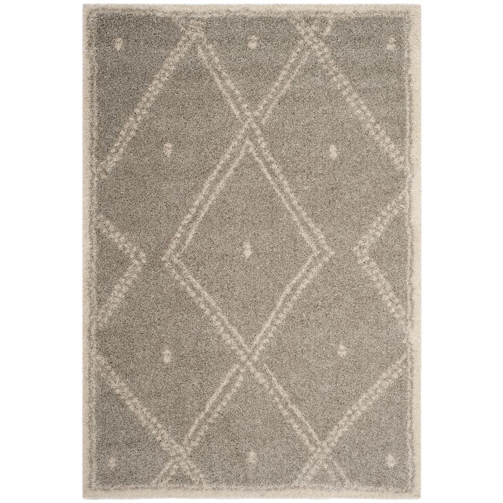 ARIZONA SHAG, GREY / IVORY, 5'-1" X 7'-6", Area Rug, ASG748D-5. The main picture.