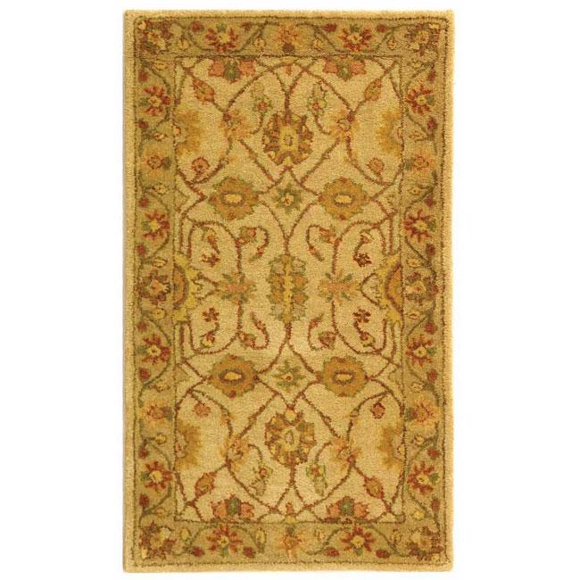 ANTIQUITY, IVORY / LIGHT GREEN, 2'-3" X 12', Area Rug. Picture 1