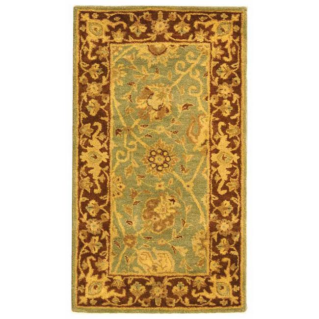 ANTIQUITY, GREEN / BROWN, 2'-3" X 12', Area Rug. The main picture.