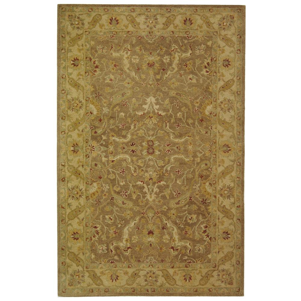 ANTIQUITY, BROWN / GOLD, 6' X 9', Area Rug. Picture 1