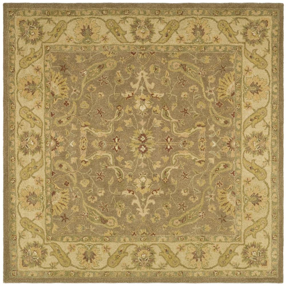 ANTIQUITY, BROWN / GOLD, 8' X 8' Square, Area Rug. Picture 1
