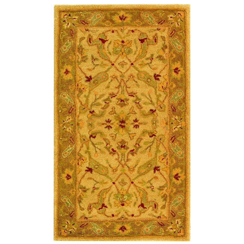 ANTIQUITY, IVORY / BROWN, 2'-3" X 10', Area Rug. Picture 1