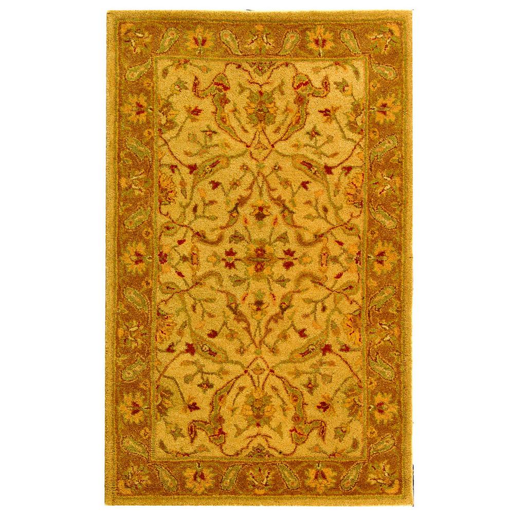 ANTIQUITY, IVORY / BROWN, 4' X 6', Area Rug. Picture 1
