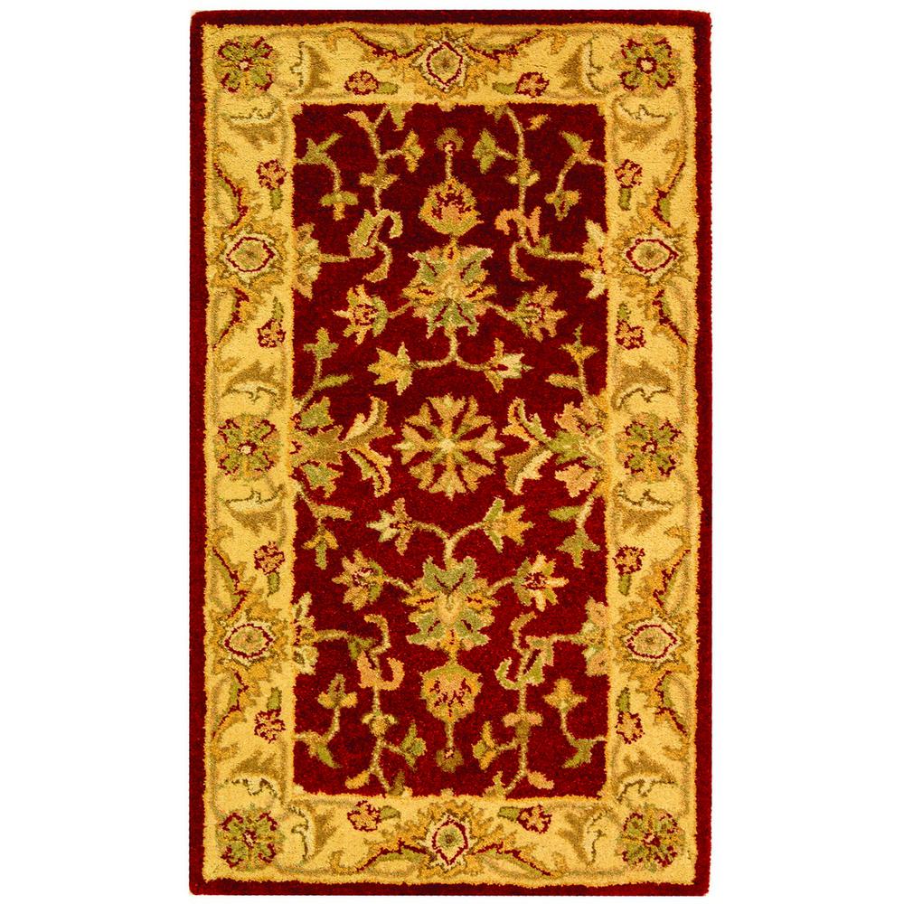 ANTIQUITY, RED / GOLD, 2'-3" X 10', Area Rug. Picture 1