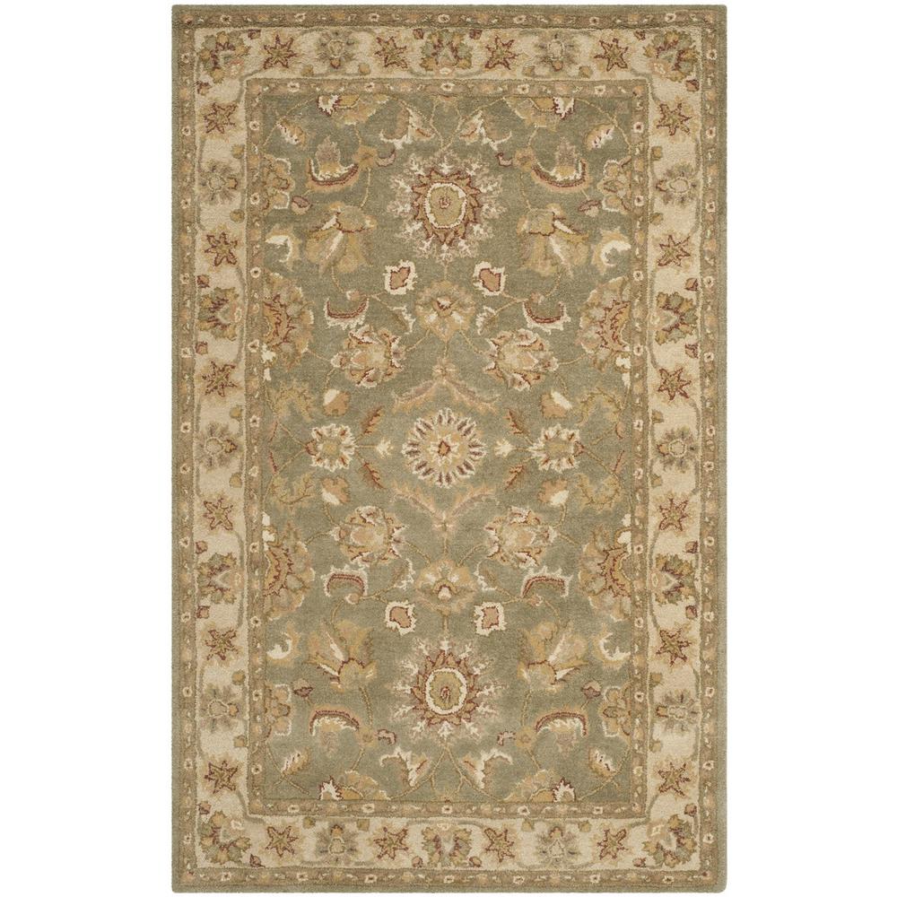 ANTIQUITY, GREEN / GOLD, 6' X 9', Area Rug, AT313A-6. The main picture.