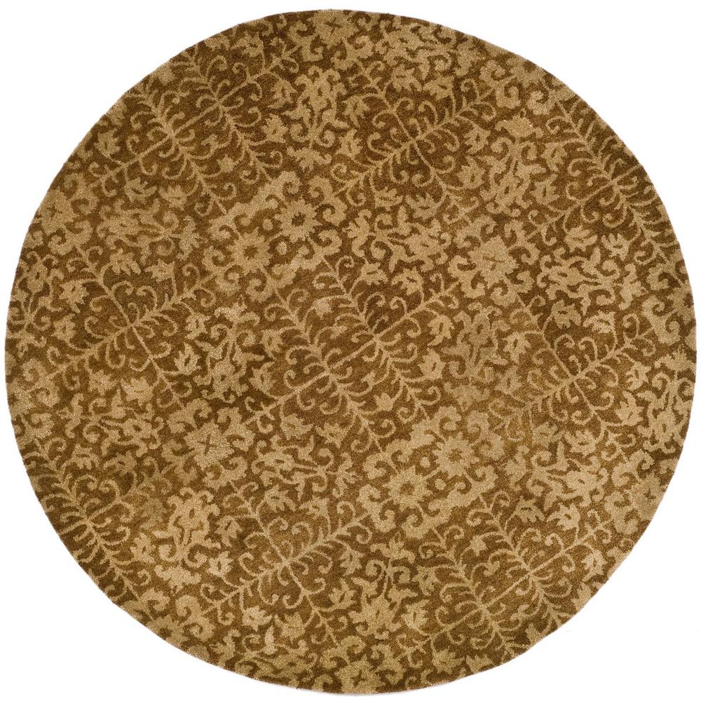 ANTIQUITY, GOLD / BEIGE, 6' X 6' Round, Area Rug. Picture 1