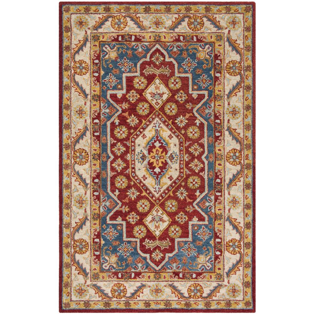 ANTIQUITY, RED / BLUE, 6' X 9', Area Rug, AT503Q-6. Picture 1