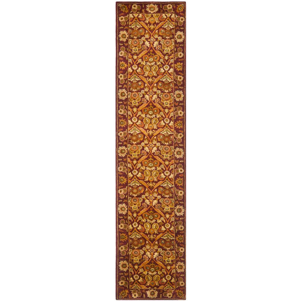 ANTIQUITY, WINE / GOLD, 2'-3" X 12', Area Rug, AT51A-212. Picture 1