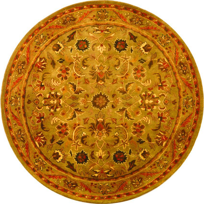 ANTIQUITY, OLIVE / GOLD, 8' X 8' Round, Area Rug. Picture 1