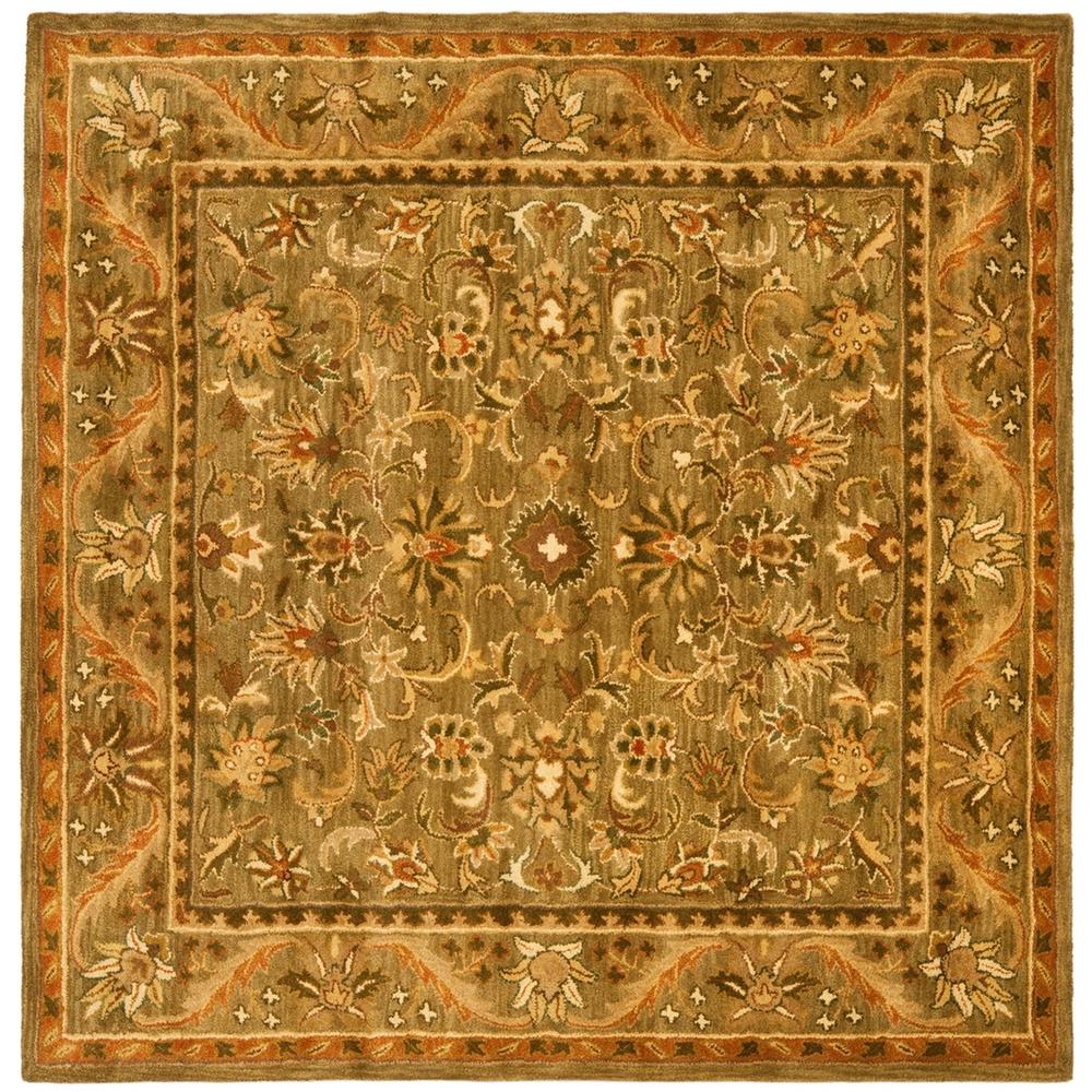 ANTIQUITY, OLIVE / GOLD, 8' X 8' Square, Area Rug. Picture 1